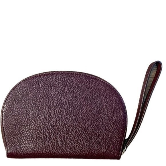 KATE SPADE Leather Rima Half Moon Wristlet Chocolate Cherry - Picture 13 of 13